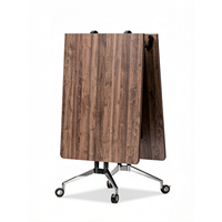 Table de conférence pliable moderne pour bureau, table de réunion mobile à plateau rabattable pour formation, avec roulettes, sans quantité minimale de commande (QMC)