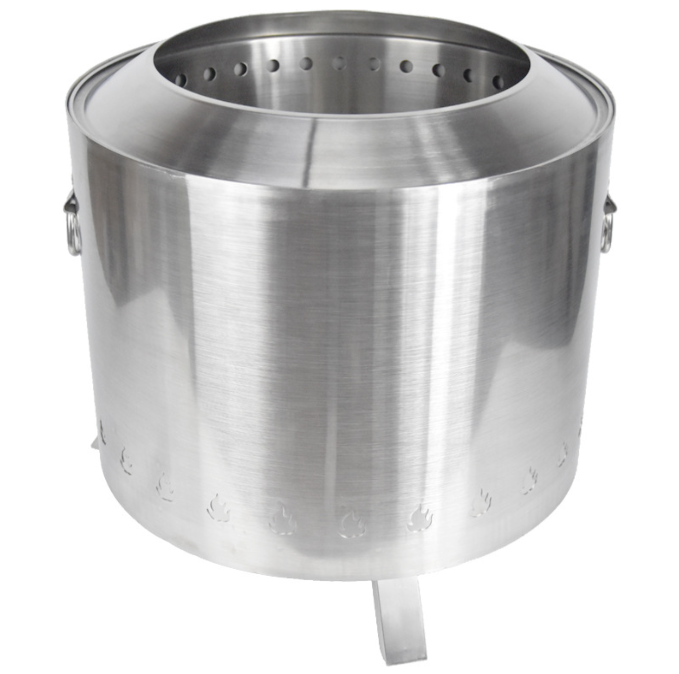 Large Stainless Steel Fire Pit for Indoor Patio or Outdoor Camping Smokeless BBQ Campfire Stove Armed Camping