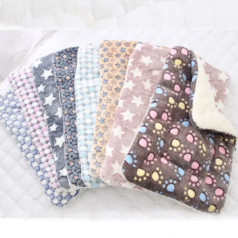 Thickened Washable Pet Cat Puppy Dog Bed Mat Cushion Soft WarmFleece Pet Blanket