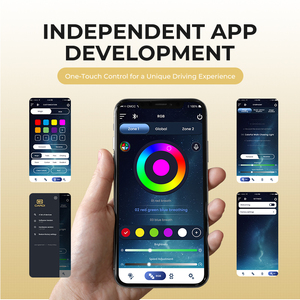 Sistema di Illuminazione Ambientale per Interni Auto 12V <span class=keywords><strong>Dream</strong></span> Color, Striscia Luminosa Extra per Pannelli Auto e Accessori Decorativi - Product Image 4