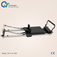Machine de Pilates pliable légère en aluminium avec ressorts de résistance réglables pour la maison et le studio