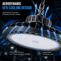 Projecteur LED UFO pour Grandes Hautesurs 100W 150W 200W Étanche IP65 120LM/W Certifié ETL pour Éclairage Industriel Entrepôt Usine Stade