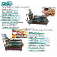 Machine à Frire les Donuts Automatique à Gaz Haute Capacité 1200 pièces/h, Double Ligne, Prix Usine, pour Food Truck