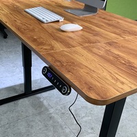 Bureau de travail moderne minimaliste à cadre en acier, réglable électriquement, idéal pour appartement et bureau à domicile – Table d'ordinateur très vendue