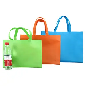 Échantillon gratuit de stock de supermarché non tissé écologique réutilisable avec logo personnalisé sac à provisions non tissé avec poignée