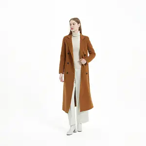 Trench Long d'hiver en laine pour femme, manteau en cachemire, nouvelle collection