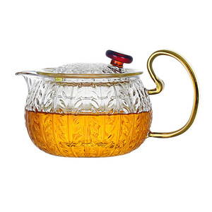 Hochwertige Glas teekanne Haushalt Hoher Boro silikat glas kessel Hitze beständige Blume Teekanne Büro Teekanne Tee Trenn kanne - Product Image 6