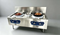 Cuisinière à gaz commerciale en acier inoxydable pour wok, idéale pour la cuisine chinoise en restaurant – Nouvelle arrivée