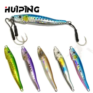 Groothandel Lood Metalen Jig 40G Slow Pitch Jigging Lokken Lichtgevende Vissen Lokken Gear Saltwater Oceaan Boot Visaas