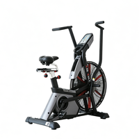 Nouveau modèle de vélo d'appartement à double transmission par chaîne, résistance réglable, siège réglable, moniteur de données d'entraînement pour salle de sport commerciale et fitness à domicile