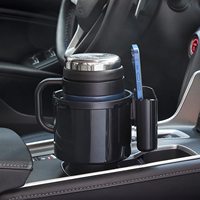 Adaptateur extensible réglable pour porte-gobelet de voiture avec support de téléphone amovible, kits d'intérieur pour grandes tasses et mugs de moins de 4,4 pouces