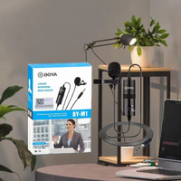 Microphone cravate à condensateur filaire BOYA M1 Mini 3,5 mm en plastique pour interview et diffusion en direct