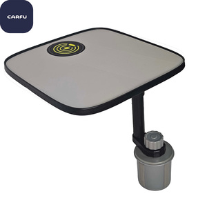 CARFU ABS <b>Car</b> Cup Holder Small Dining <b>Table</b> Armrest Box Rotatable Storage Tray for <b>Car</b> - Product Image 6