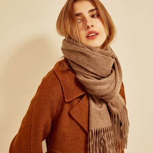 Bulk Wholesale Solid Color <b>Wool</b> Scarf, Unisex Soft Warm Winter Casual Scarf - Product Image 4
