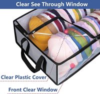 Bolsa de Almacenamiento para Gorras de Béisbol KUYUE, Transparente, con Capacidad para 24 Gorras, Organizador de Gorras de Béisbol para Armario, Plegable