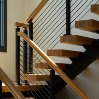 Systèmes de garde-corps pour escaliers et balcons HIMOWAY en câble métallique d'intérieur, en acier inoxydable 304 316