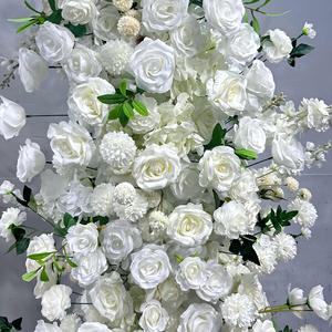 Arche de fleurs artificielles MTY pour photographie de mariage, décoration florale blanche faite à la main, art floral DIY, fleurs en soie écologiques - Product Image 4