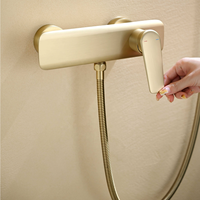 Mitigeur de douche mural Maestro Spectrum en laiton massif, design moderne, avec douchette à jet, pour projets hôteliers de luxe
