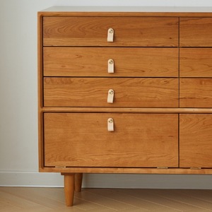 Cherry Wood Eight Drawer <b>Chest</b> Of Drawers Solid Wood <b>Storage</b> Cabinet Nordic Style Bedroom Furniture - Product Image 2