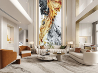 Panneau Mural Décoratif en PVC Feuille Effet Marbre 1220*2440*3mm pour Décoration Intérieure Panneau UV