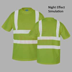 Camisa de Trabajo Reflectante de Alta Visibilidad Personalizada, Unisex, 100% Algodón, Transpirable, de Secado Rápido y Ecológica - Product Image 4