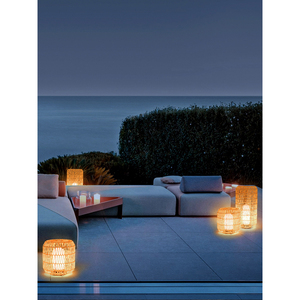 Solar Garden <b>Lights</b> LED Outdoor Rattan Lawn <b>Light</b> Waterproof Zen Style Courtyard Lighting - Product Image 1