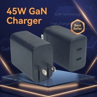 Chargeur mural portable Ankere 45W GaN Nano Type-C PD 3.0 super rapide avec prise pliable pour ordinateur portable