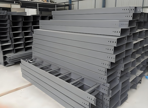 Bandeja de cable de aleación de aluminio ventilada, galvanizada en caliente, perfil de ranura, canal de acero inoxidable, bandeja angular curva para aeropuerto - Product Image 2