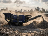 Concasseur à percussion sur chenilles Uic80s UPSEN, capacité max. 100 t/h, moteur automatique, engrenage pour recyclage du béton, concassage monté sur chenilles