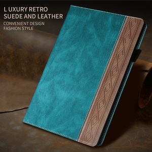 Custodia in pelle a portafoglio a contrasto di colore Hit per <span class=keywords><strong>Samsung</strong></span> <span class=keywords><strong>Galaxy</strong></span> <span class=keywords><strong>Tab</strong></span> <span class=keywords><strong>S6</strong></span> <span class=keywords><strong>Lite</strong></span> <span class=keywords><strong>P610</strong></span> custodia per cavalletto a doppio colore per Tablet - Product Image 2