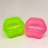 Nouvelle conception, boîte à prothèses dentaires en plastique colorée, double couche, étui pour appareil orthodontique, pour ranger les aligneurs dentaires