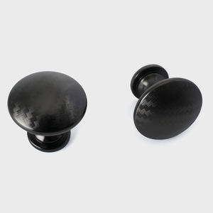 มือจับแบบรูเดียวสีดำสำหรับลิ้นชักตู้เสื้อผ้า ลูกบิดกลมทำจากโลหะผสมสังกะสีแข็งแรงสำหรับฮาร์ดแวร์ประตูตู้  มือจับสำหรับลิ้นชักตู้เสื้อผ้า - Product Image 5
