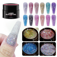 Ensemble de gel de construction laser pailleté certifié CPSR, 24 couleurs, sans HEMA/TPO, collection de gels durs professionnels pour ongles