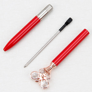 Regalo di lusso per ragazze in metallo con decorazioni per Natale, colorato, bello regalo di nozze, grande cristallo, penna a farfalla con diamante, regalo per lei - Product Image 5