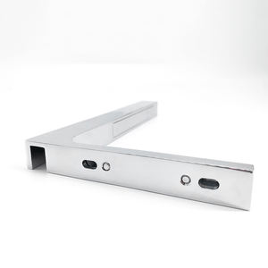 Soporte de pared sin taladro <span class=keywords><strong>para</strong></span> pantallas de ducha sin marco Piezas de fijación de vidrio en forma de L Hardware de pantalla de baño - Product Image 4