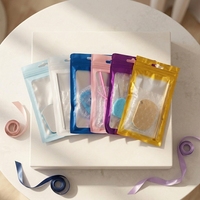 Sachets colorés 18*26cm en Mylar pour bijoux, sacs d'emballage à fermeture éclair pour petites entreprises, pochettes transparentes avec fenêtre et placage en aluminium