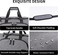 Sac de sport imperméable personnalisé unisexe, sac de voyage convertible, sac à dos de gym avec compartiment pour chaussures et poche pour vêtements mouillés pour les voyages et les sports