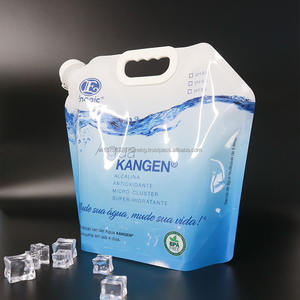 ถุงใส่น้ำใช้ซ้ำได้สำหรับใส่อาหารแบบพกพาเกรดของเหลวด้ามจับโลโก้กำหนดได้เองปลอดภัย - Product Image 3