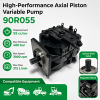 Pompe à pistons axiaux à déplacement variable série 90R055 pour centrale à béton et automatisation industrielle, alimentation hydraulique