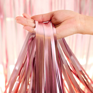 Argento nero oro rosa lamina d'oro tenda <span class=keywords><strong>con</strong></span> frangia luccicante <span class=keywords><strong>Glitter</strong></span> sfondo decorazioni per feste di compleanno e di nozze - Product Image 3