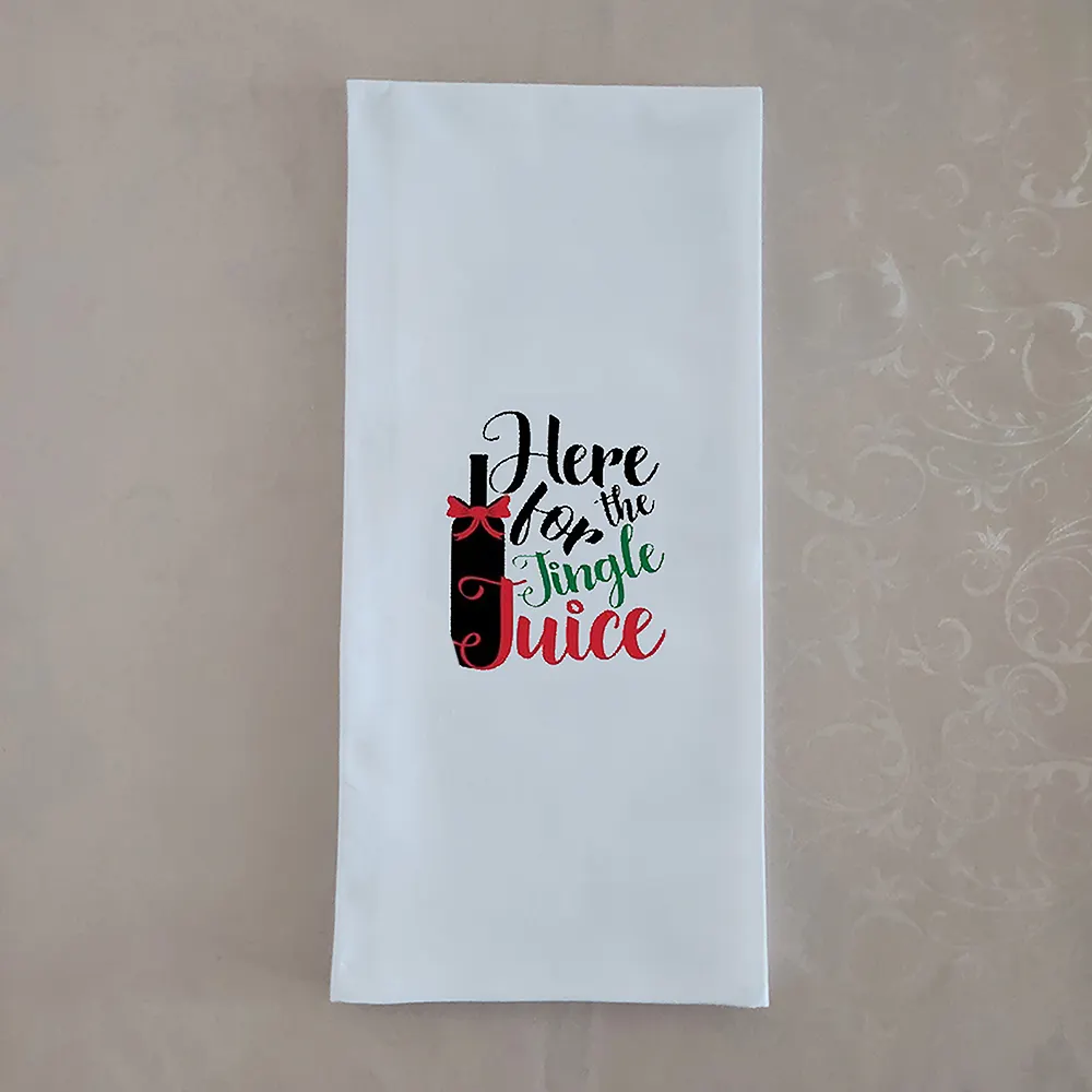 Strofinaccio stampato con umorismo natalizio con citazioni divertenti asciugamano per la pulizia della cucina in cotone
