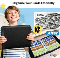 Classeur à fermeture éclair 9 compartiments en cuir PU premium, portable et écologique, pour cartes TCG – Idéal pour les collectionneurs