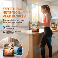 Bonbons gélifiés riches en protéines avec protéines de levure, 0g de sucre, 3g de fibres, portables, paquet de 15 bonbons, saveur personnalisée, OEM ODM, nutrition sportive
