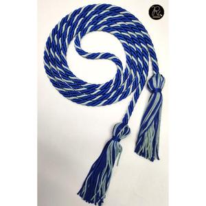 Cordón de Honor Entrelazado Blanco y Verde Azulado Premium, Borla de 4 Pulgadas, Cordón de Graduación de 60 Pulgadas, Accesorio de Reconocimiento Académico - Product Image 2