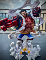 Statue GK One Piece Gear 4 Luffy de haute qualité pour collectionneurs, figurine d'anime en résine avec effet de fumée dynamique