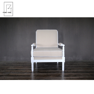 Support Customization Hamptons Style Furniture Style White Wooden Frame Bobbin <strong>Spindle</strong> Arm <strong>Chair</strong> - Product Image 4