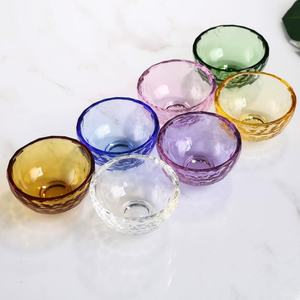 Cuenco de cristal transparente colorido para el hogar, adorno de Buda, cuenco de cristal para las siete ofrendas y el agua bendita - Product Image 4