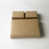 Boîte à emporter carrée en papier kraft multi-compartiments, 3 compartiments, écologique, résistante à la graisse, pour déjeuner