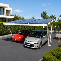 Système de montage solaire modulaire facile à assembler pour abri de voiture solaire, étanche et anticorrosion, pour le stationnement résidentiel et commercial des voitures