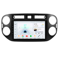 Écran large Android 9 pouces compatible avec Tiguan 2006-2016, navigation, Carplay, tableau de bord intégré 2DIN 1280x720